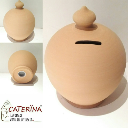 Clay Piggy Bank, Pottery Piggy Bank, Large Piggy Bank, Terracotta Piggy Bank